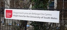 Cardiff Queen Street station sign