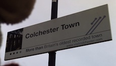 Colchester Town station sign