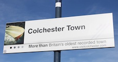 Colchester Town station sign