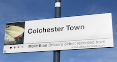 Colchester Town station sign