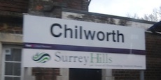 Chilworth station sign