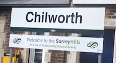 Chilworth station sign