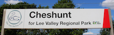 Cheshunt station sign