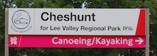 Cheshunt station sign