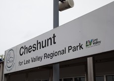 Cheshunt station sign