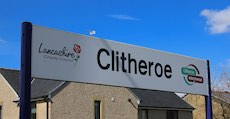 Clitheroe station sign