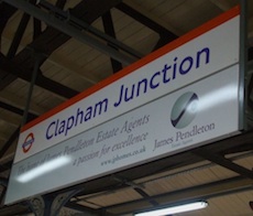 Clapham Junction station sign