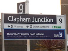 Clapham Junction station sign