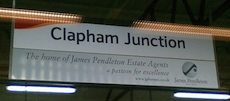 Clapham Junction station sign