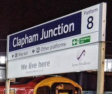 Clapham Junction station sign