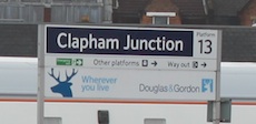 Clapham Junction station sign