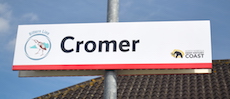 Cromer station sign