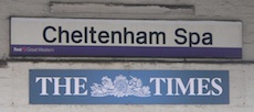 Cheltenham station sign