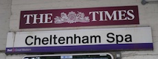 Cheltenham station sign