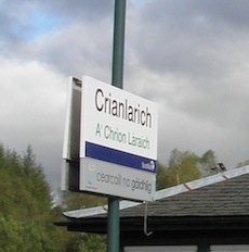 Crianlarich station sign