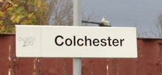 Colchester station sign