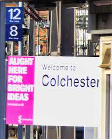 Colchester station sign