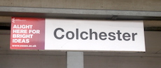 Colchester station sign