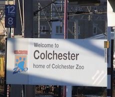 Colchester station sign