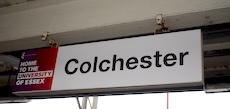 Colchester station sign