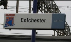 Colchester station sign