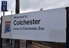 Colchester station sign