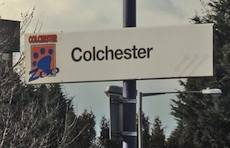 Colchester station sign