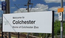 Colchester station sign