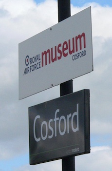 Cosford station sign