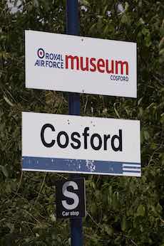 Cosford station sign