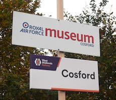 Cosford station sign