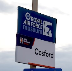 Cosford station sign