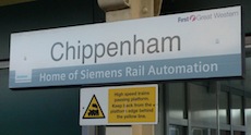 Chippenham station sign