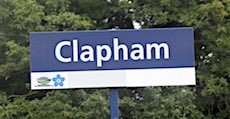 Clapham station sign