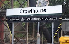 Crowthorne station sign