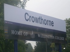 Crowthorne station sign