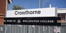 Crowthorne station sign