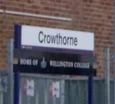 Crowthorne station sign