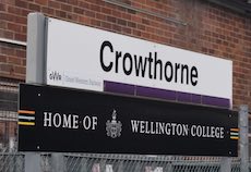 Crowthorne station sign