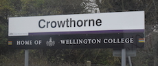 Crowthorne station sign