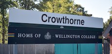 Crowthorne station sign