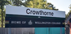 Crowthorne station sign