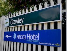 Crawley station sign