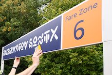 Chessington South station sign