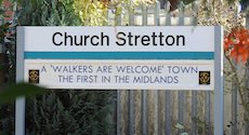 Church Stretton station sign
