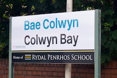 Colwyn Bay station sign