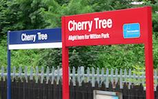 Cherry Tree station sign