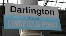 Darlington station sign