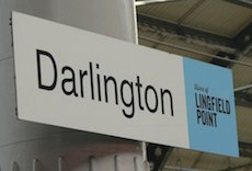 Darlington station sign