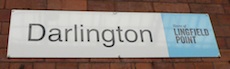 Darlington station sign